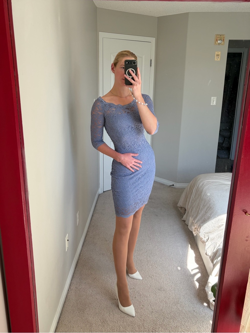 Vintage Le Chateau Bateau lace dress